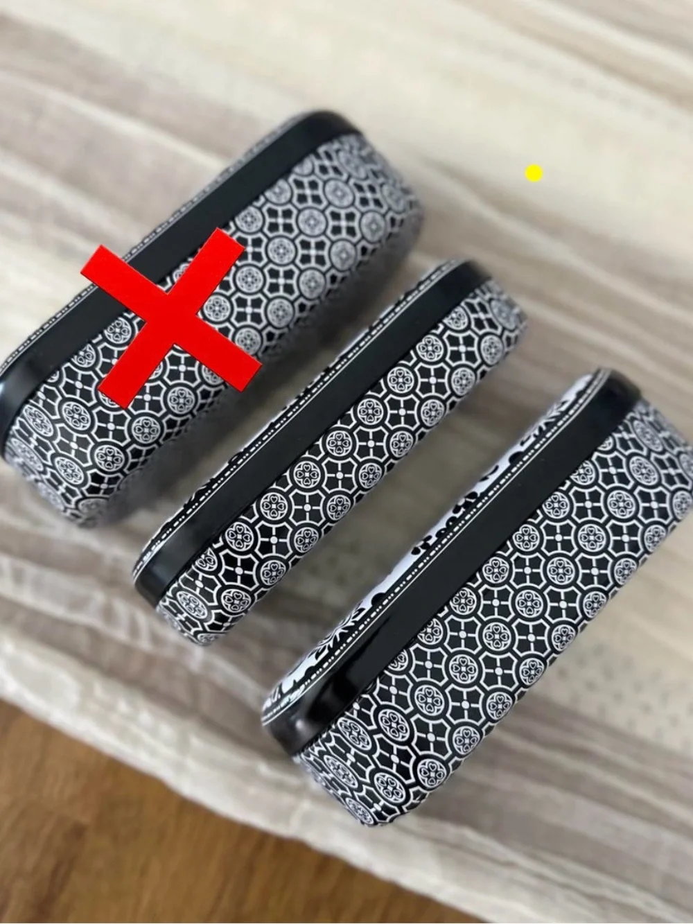 Brighton Black and White sunglass cases- set of 2